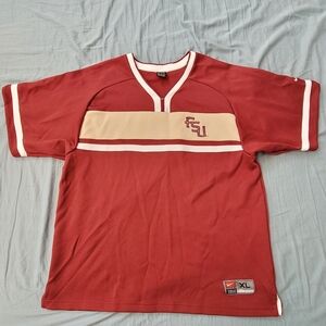 Vintage Nike Team FSU Florida State Seminoles V-Neck Baseball Shirt XL